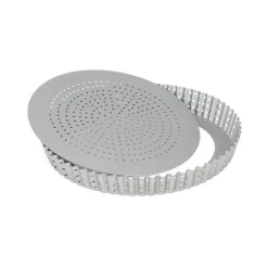 Moule à tarte perforé 24cm fond amovible - Patisse