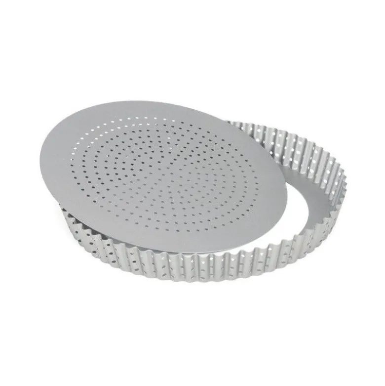 Moule à tarte perforé 24cm fond amovible - Patisse