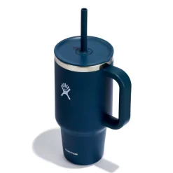 Mug tumbler 940ml avec paille bleu indigo - Hydro Flask