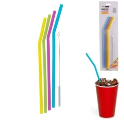 Paille silicone colorée x4 - Totally Addict