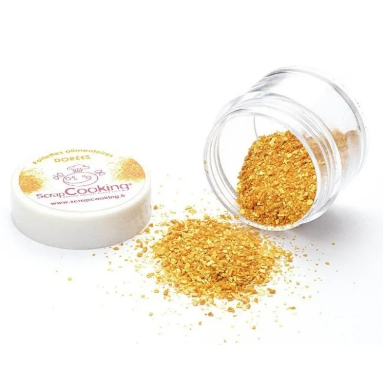 Paillettes alimentaires dorées 5g - ScrapCooking
