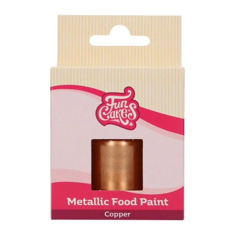 Peinture alimentaire cuivre métallique 30ml - FunCakes