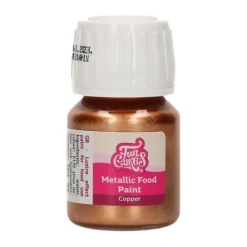 Peinture alimentaire cuivre métallique 30ml - FunCakes