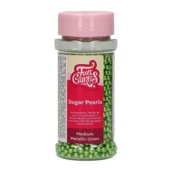 Perle de sucre vert métallique 80g - FunCakes