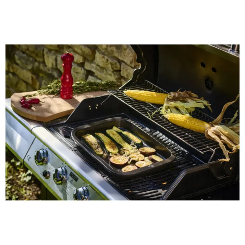 Plancha en Céramique Rectangulaire 43 cm Noir Grill to Table - Peugeot