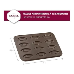 Plaque à barquette 12 empreintes – Gobel