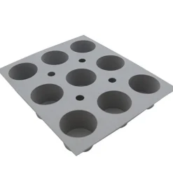 Plaque silicone 9 muffins Elastomoule - De Buyer