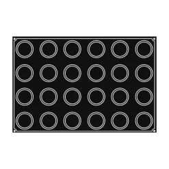 Plaque silicone 24 Muffins Pavoflex