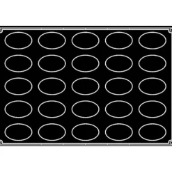 Plaque silicone 25 ovales Pavoflex