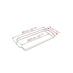 Plat de service rectangulaire Ecru Appolia 40cm - Peugeot