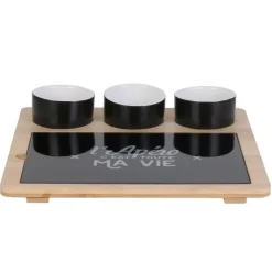 Plateau bambou avec planche et coupelle x3 - Cook Concept