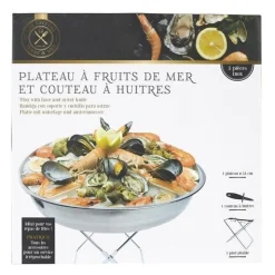 Plateau fruits de mer avec support + couteau à huitres