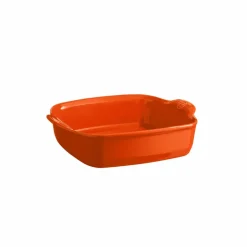 Plat à four carré 24 cm orange Toscane - Emile Henry