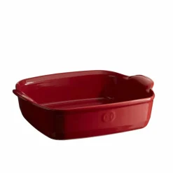 Plat à four carré 24 cm rouge Grand Cru - Emile Henry