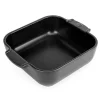 Plat à four carré céramique ardoise Noir satin 21cm - Peugeot
