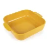 Plat à four carré céramique jaune safran Appolia 28cm - Peugeot