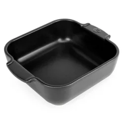 Plat à four carré noir satin céramique Appolia 28cm - Peugeot