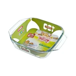 Plat à four en verre carré 23cm Optimum - Pyrex