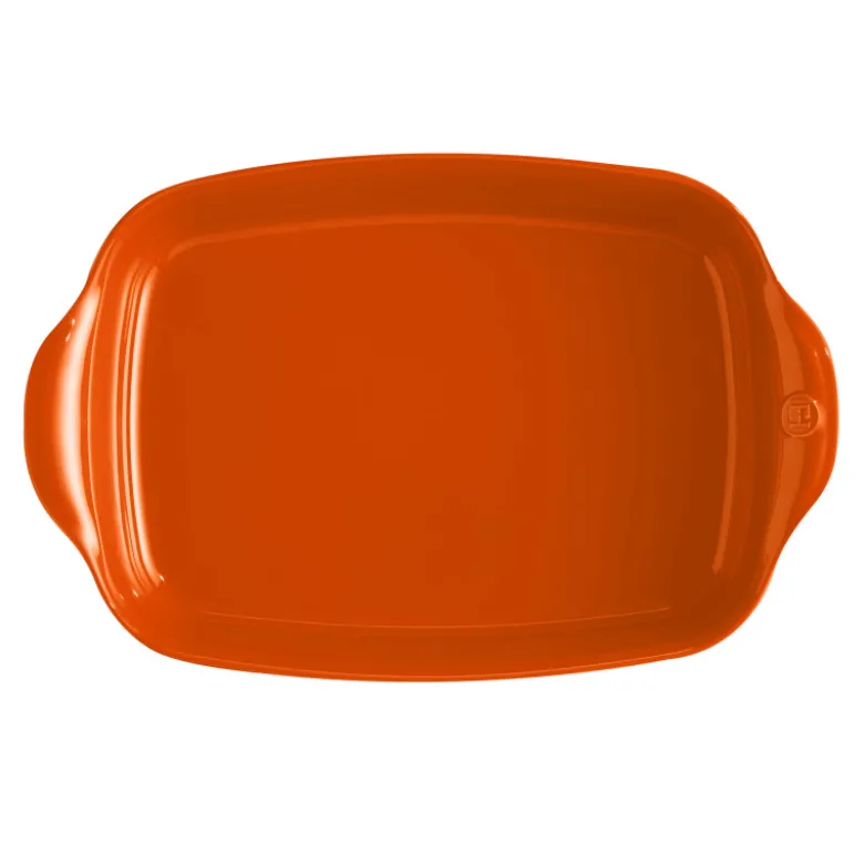 Plat à four rectangulaire 42 cm orange Toscane - Emile Henry