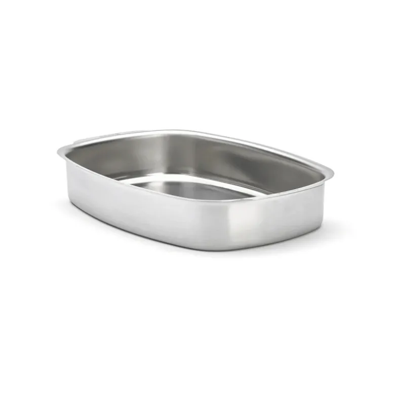 Plat à Four Rectangulaire en Inox 42,2 x 28,3 cm - De Buyer