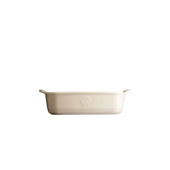 Plat à four rectangulaire individuel 22 cm émaillée blanc Argile - Emile Henry
