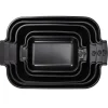 Plat à four rectangulaire noir satin céramique Appolia 25cm - Peugeot