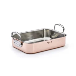 Plat à rôtir pro Inocuivre rectangulaire 35 x 25 cm Cuivre Inox - De Buyer