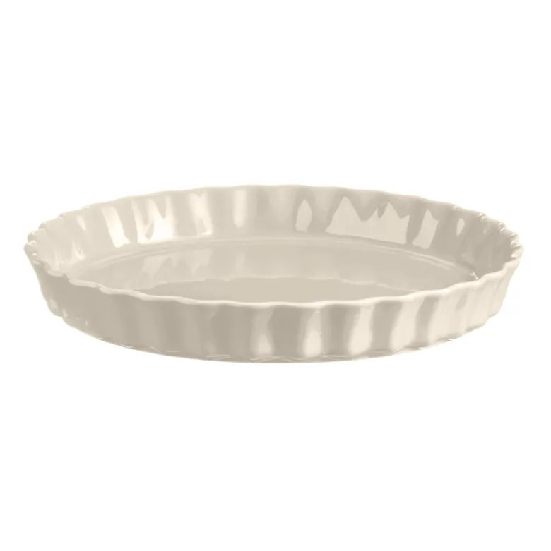 Plat à tarte céramique blanc Argile 29,5 cm - Emile Henry
