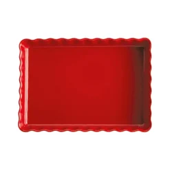 Plat à tarte rectangulaire rouge Grand Cru - Emile Henry