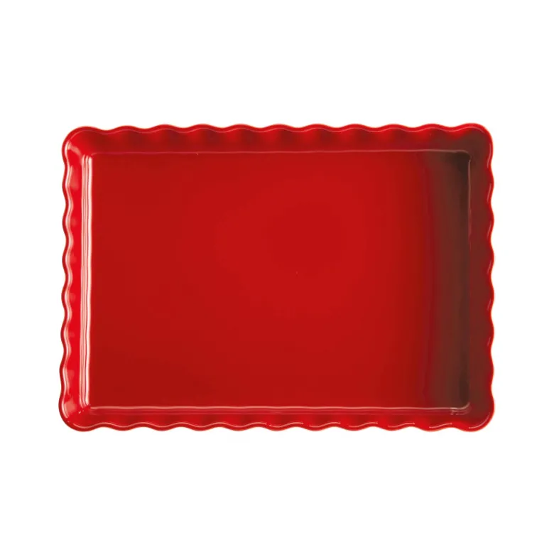 Plat à tarte rectangulaire rouge Grand Cru - Emile Henry