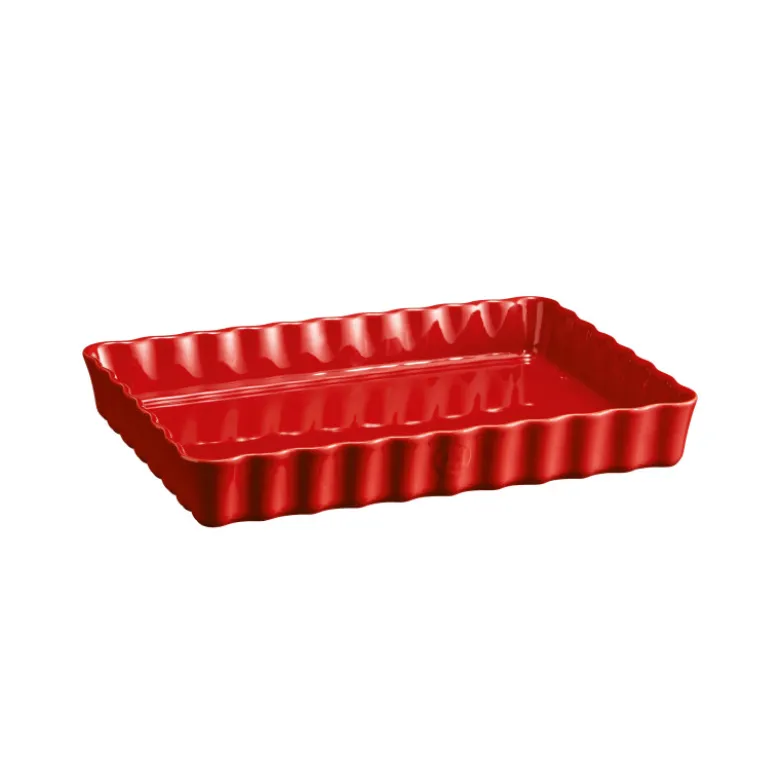Plat à tarte rectangulaire rouge Grand Cru - Emile Henry