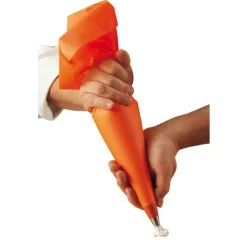 Poche à douille pâtissière silicone + 2 douilles inox - de Buyer