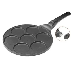 Poêle anti-adhésive 7 blinis et pancakes - Chevalier
