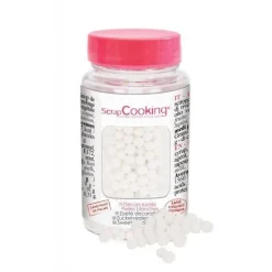 Pot décors sucrés perles "blanche" - ScrapCooking