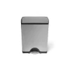 Poubelle à pédale 50L acier brossé rectangulaire - Simplehuman
