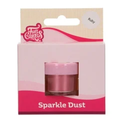 Poudre alimentaire scintillante Rouge Ruby - FunCakes