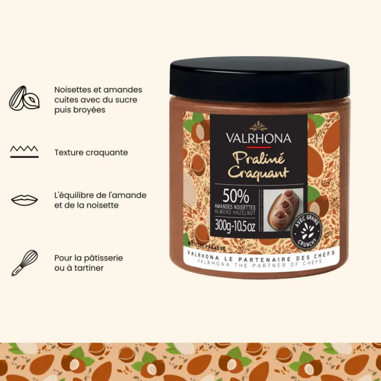 Praliné Craquant Amande Noisette 300g – Valrhona