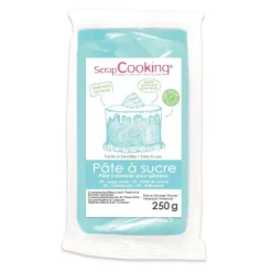 Pâte a sucre bleu clair 250g - ScrapCooking