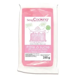 Pâte a sucre rose 250g - ScrapCooking