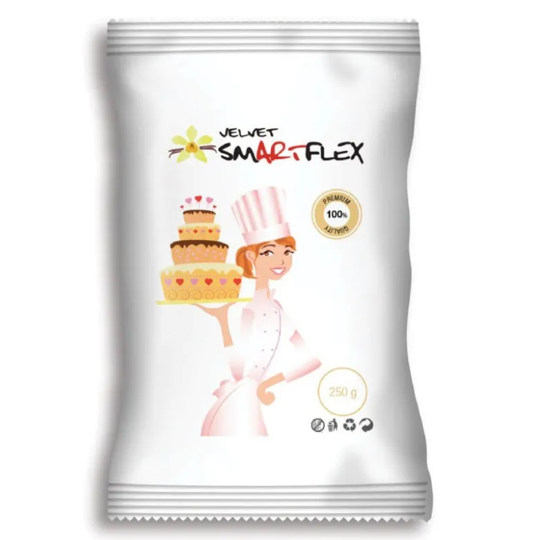 Pâte à Sucre Blanc Vanille Velvet 250g - Smartflex