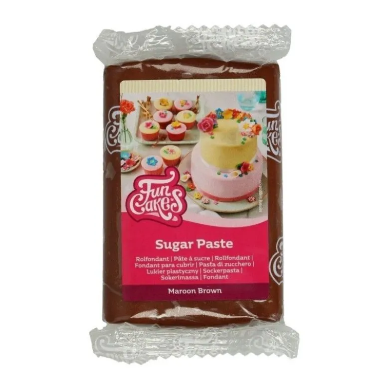 Pâte à Sucre Marron 250g - Funcakes