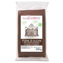Pâte à sucre marron 250g - ScrapCooking