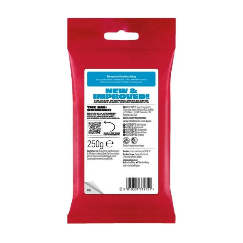 Pâte à Sucre Pro Turquoise 250g - Renshaw