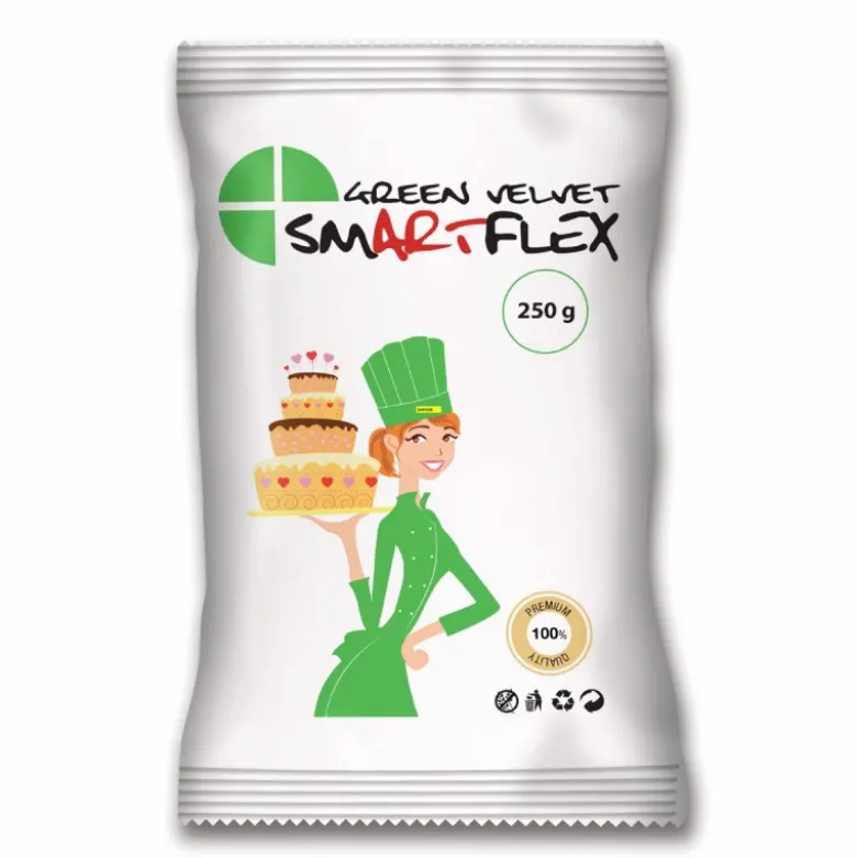 Pâte à Sucre Vert Green Velvet 250g - Smartflex