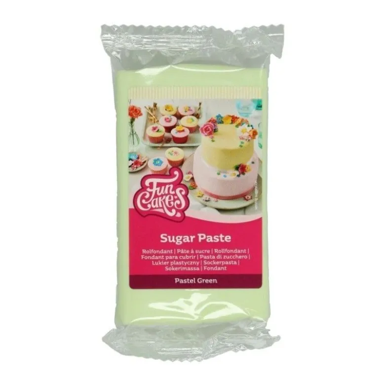 Pâte à sucre vert pastel 250g - FunCakes