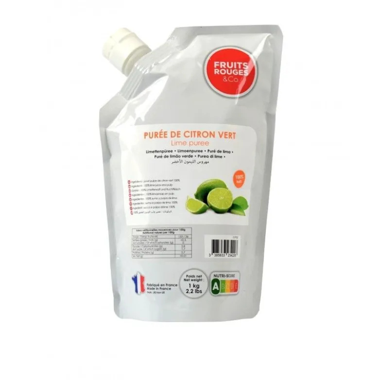 Purée Citron vert 1kg - Fruits Rouges & Co