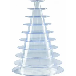 Pyramide macarons transparente 10 étages