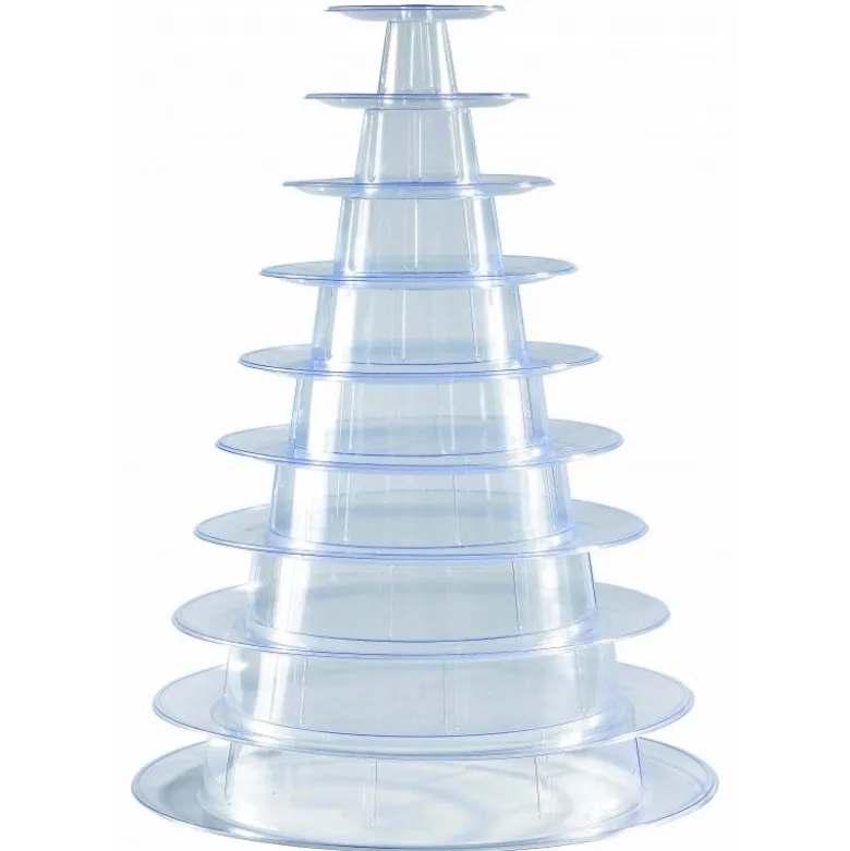 Pyramide macarons transparente 10 étages