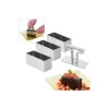 Rectangle a mousse 9cm (x3) + poussoir - Patisse