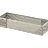 Rectangle perforé inox 11x3,5cm H2cm